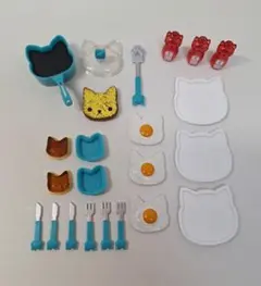 【にゃんこキッチン】ガチャガチャ ミニチュア 猫型 キッチンセット