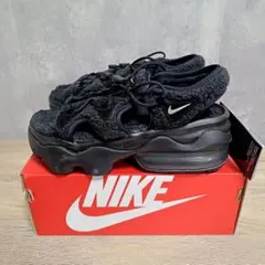 未使用品　NIKE　エアマックスココサンダル　ボア　24cm　オールブラック　黒