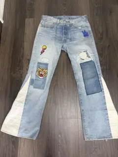 BOWWOW パッチワークデニムパンツ | Mercari