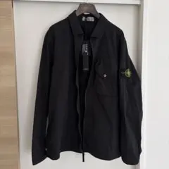 【タグ付美品】STONE ISLANDジップアップオーバーシャツジャケット黒XLのサムネイル