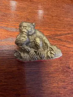 金属製 猿の置物 縁起物 工芸品 干支③