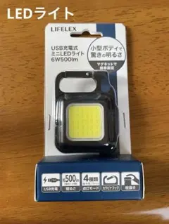 LIFELEX USB充電式　ミニLEDライト　6W500lm 屋内用　非防水