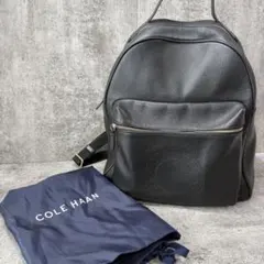 COLE HAAN コールハーン リュック 2way 黒 レザー ゴールド金具 - メルカリ