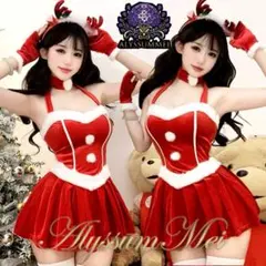 セクシートナカイサンタコスプレ衣装ワンピースキャバドレスクリスマス聖夜レディース