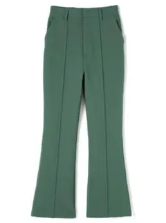 グリーン フレアパンツ ハイウエスト