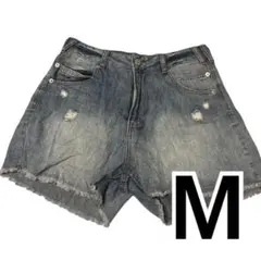 デニムショートパンツ Mサイズ フリンジ裾