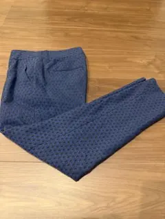 アンタイトル//ネイビー ダイヤモンドパターン スラックス パンツ　サイズ1