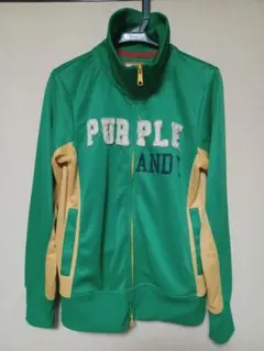 グリーン/イエロー ジップアップ トレーナー