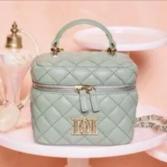 【ゴールドパーツ】Darich キルティング スクエア ミニバッグ グリーン