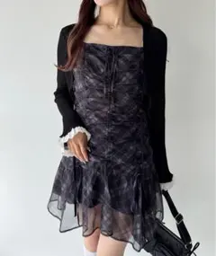 NICE CLAUP ドロストキャミチュニックワンピース