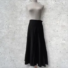 カールラガーフェルド　フレアスカート ミモレ丈 ブラック 黒　40 L 綿のサムネイル