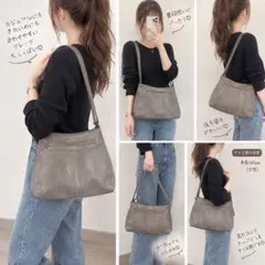 ショルダーバッグ グレー