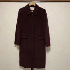 aichaku-shiyo アンゴラ混 ロングコート ベルト付き 3(L相当) - メルカリ