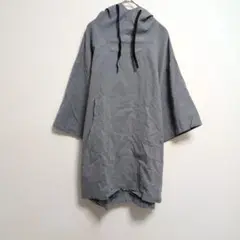 【SAGUO FADHION】七分袖 フード付き グレー 長袖 XS〜S相当