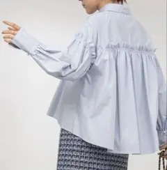 極美品✨定価1.5万❤️ グリーン イエナ ストライプコットンフリル 