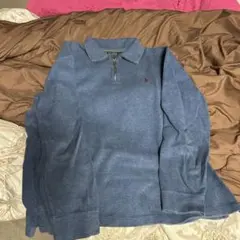 Polo by Ralph Lauren 青 ジップアップセーター