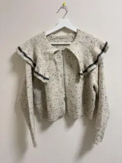 ローリーズファーム　フリルZIPカーディガン