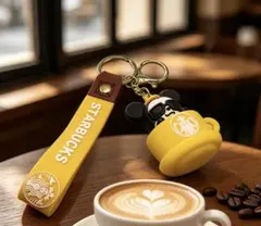 STARBUCKS パンダ カップモチーフ キーホルダー