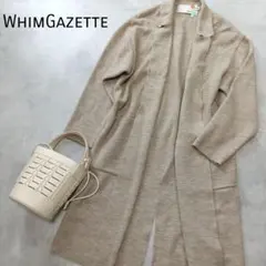 美品　ウィムガゼット　チェスターコート　メリンプロングコート　グレージュ　38 ウィムガゼット メリンプロングコート ウール チェスターコート