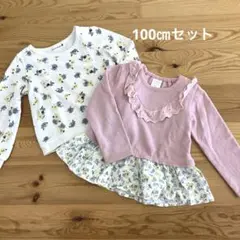 【100㎝】トレーナー&チュニックセット