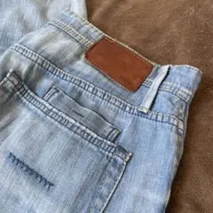【YANUK】ヤヌーク PHILIP CROP デニムパンツ 32 日本製 麻混のサムネイル