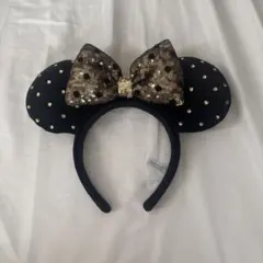 ディズニー カチューシャ ブラック ゴールド