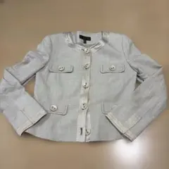 ICB ノーカラージャケット ライトグレーのサムネイル