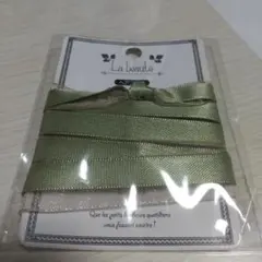 リボンセット グリーン ベージュ ヘアフック