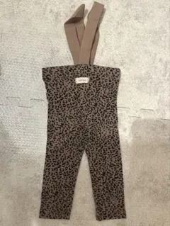 anon baby ヒョウ柄サスペンダー付きレギンス