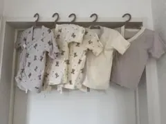 未着用　ベビー短肌着 クマ柄5枚セット⭐︎50-60cm 3-6kg