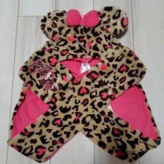ディズニー　マフラーキャップ　ミニー　ヒョウ柄　平成ギャル