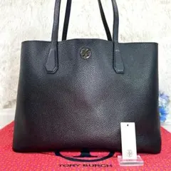 【極美品】トリーバーチ ロビンソン トートバッグ レザー 肩掛け A4可 黒