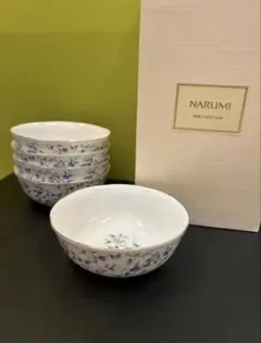 NARUMI 花柄陶器ボウル 5個セット「F11276」