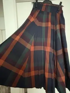 チェック柄フレアスカート