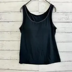 THEORIA カップ付き タンクトップ 黒 L ブラトップ インナー しまむら