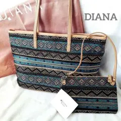 美品 ダイアナ DIANA アジアン 総柄 トートバッグ ミニバッグのサムネイル