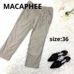 MACPHEE マカフィー　クロップドパンツ　36 ベージュ【P299】のサムネイル