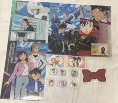 名探偵コナン くら寿司　クリアファイル4種・缶バッチ　他