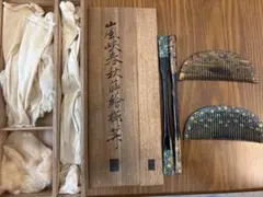 個別売可】蒔絵 螺鈿 櫛 簪 セット 木箱入り 笄 - メルカリ