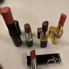 CHANEL DIOR YSL MAC 口紅4本/ CHANELボームエサンシエ
