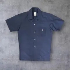 70'S MANHATTAN 半袖 オープンカラーシャツ ネイビーのサムネイル