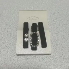 ブラックサテンヘアピンセット 3個