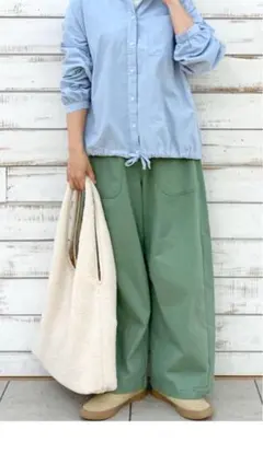 studio CLIP エッグポケット ワイドパンツ M