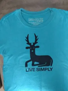 patagonia LIVE SIMPLY 鹿グラフィック Tシャツ