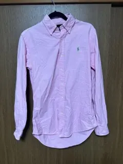 polo ralphlauren ラルフローレン　ピンク長袖シャツ　XS