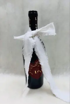 W.S. Love ハート型ラベル ワインボトル　フラワーベースにリボン付きのサムネイル