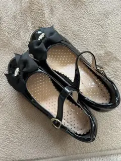 ブラックリボンフォーマルシューズ