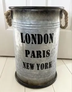 インダストリアル ランドリーワイヤーバスケット＆ブリキバケツ 20L 