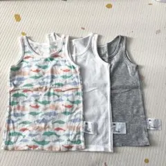 ユニクロ　コットンメッシュタンクトップ　90 3枚セット