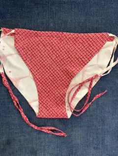 着物リメイク　ふんどしパンツ　赤　絹のサムネイル